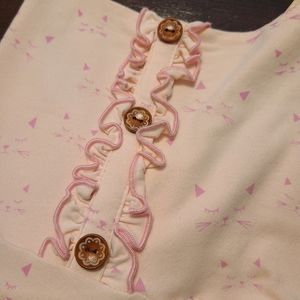 Sweet Honey Dress Vintage Dancer cats pink 10y